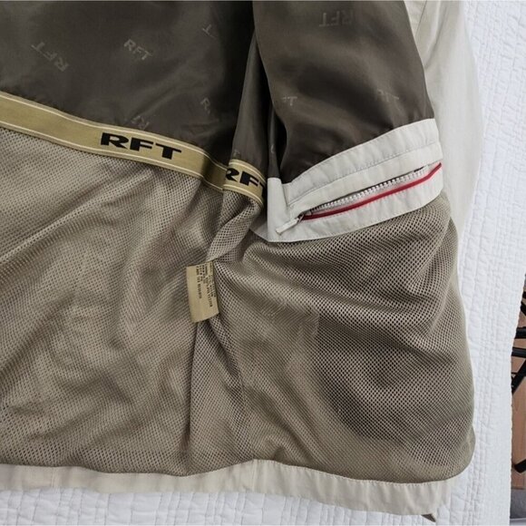 RFT by Rainforest Full Zip Utility Jacket Men's XL Beige Fully Lined EUC Vented - Picture 9 of 16